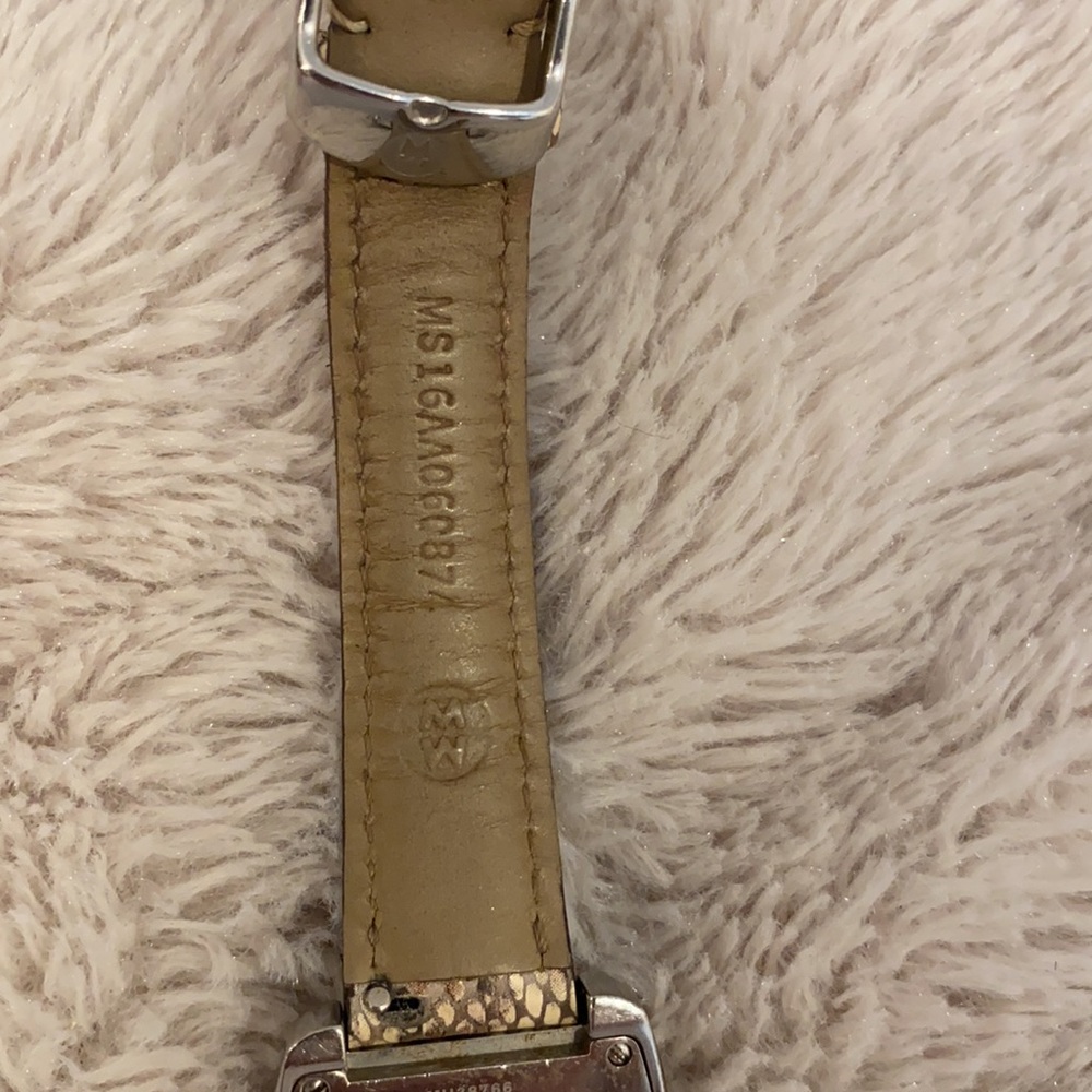 Silver Michele Mini Urban Watch With Python Band - image 7